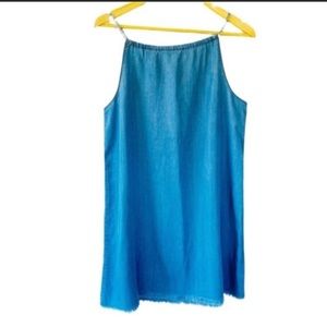 BDG Urban Outfitters Blue Chambray Spaghetti Strap Mini Dress/ Cover Up Boho S